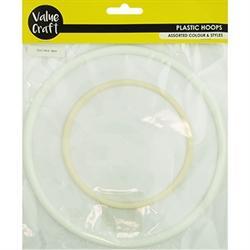 AussieSuperStore Art & Craft Essentials Plastic Hoops 13cm/19cm Plastic Hoops 13cm/19cm | Plastic hoop for embroidery or cross stitch | DreamCatcher Kit 9331468055273 VJY680