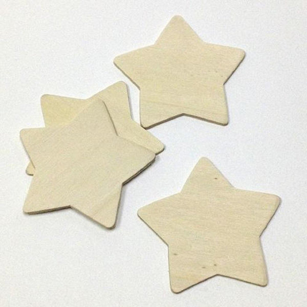 AussieSuperStore Art & Craft Essentials Plywood Star Shape Plywood Star Shape | Craft Wooden Shapes | Laser cut Wooden Shapes WO133