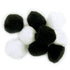AussieSuperStore Art & Craft Essentials Pom Pom 20mm Black & White Pom Pom Black & White | Craft Pom Poms 9331468032731 VCP20