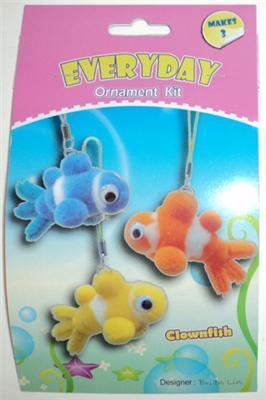 AussieSuperStore Art & Craft Essentials Pom pom kit - Clownfish Ornaments Pom pom kit - Clownfish Ornaments | DIY Kits for Kids PP9KCO