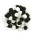 AussieSuperStore Art & Craft Essentials Pom Poms Black & White 6mm Pom Poms Black & White 6mm | Craft Pom Poms 9331468032724 VCP19