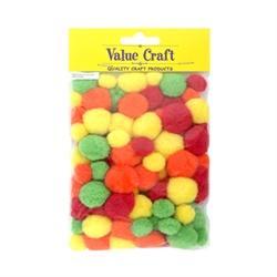 AussieSuperStore Art & Craft Essentials Pom Poms Fluorescent Pom Poms Fluorescent | Craft Pom Poms for Kids 9331468014997 VCP13