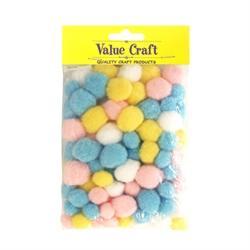 AussieSuperStore Art & Craft Essentials Pom Poms Pastels Pom Poms Pastels | Craft Pom Poms 9331468014980 VCP12