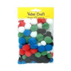 AussieSuperStore Art & Craft Essentials Pom Poms Pom Poms | Craft Pom Poms 9331468015017 VCP15