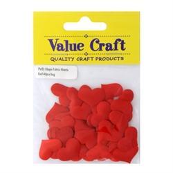 AussieSuperStore Art & Craft Essentials Puffy Shapes - Fabric Hearts Puffy Shapes - Fabric Hearts | Scrapbooking Embellishment 9331468025733 VPF17