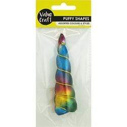 AussieSuperStore Art & Craft Essentials Puffy Unicorn Horn Shape Puffy Unicorn Horn Shape | Craft Party Scrapbooking Embellishment Decoration 9331468055112 VJY664