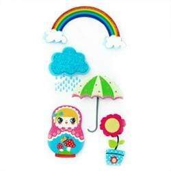 AussieSuperStore Art & Craft Essentials Rainbow 5pcs Kids Theme 3D Stickers (in 7 styles) Kids Theme 3D Stickers | Scrapbooking Stickers | Embellishments 9323823176440 JBS134