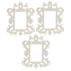 AussieSuperStore Art & Craft Essentials Rectangle Fancy 60x50mm in White color Adhesive Frames (in 2 styles) Adhesive Frames (in 2 styles) | Scrapbooking Stickers | Embellishment 9323823146979 JBS077