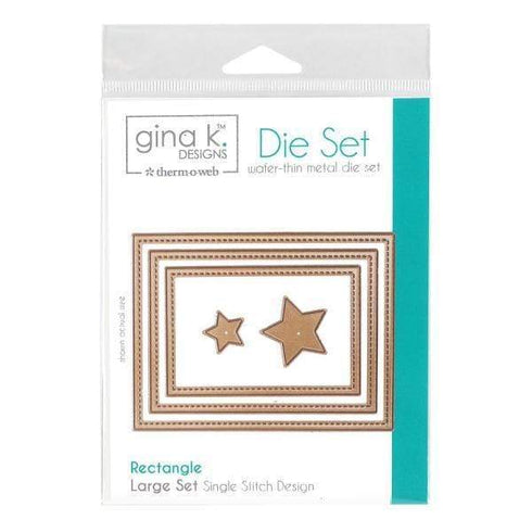AussieSuperStore Art & Craft Essentials Rectangle Large Set Gina K Designs 3 Nested Die Set (in 8 styles) Gina K Designs 3 Nested Die Set | Craft Machine Die Set 011573