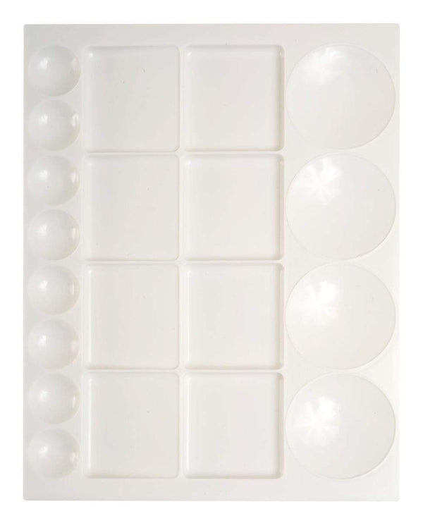 AussieSuperStore Art & Craft Essentials Rectangular Plastic Palette Rectangular Plastic Palette | Artist Palette 9311960288041 0288040