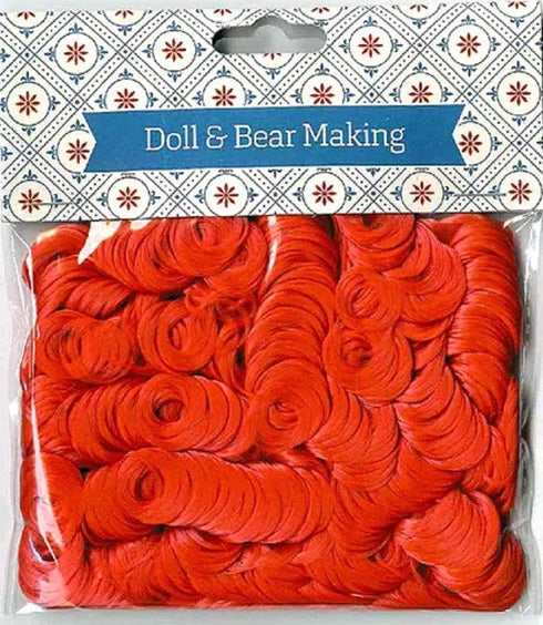 AussieSuperStore Art & Craft Essentials Red Doll Curly Hair 30g (in 6 colours) Doll Curly Hair 30g (in 6 colours) | Doll Making Accessories DH930RE