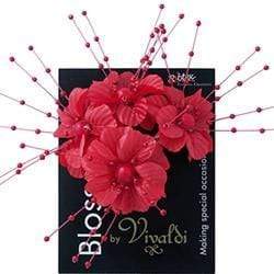 AussieSuperStore Art & Craft Essentials Red Flower Large Pearl with Spray (in 6 colors) Flower Large Pearl Spray | Artificial Craft Flower Decorations 9323823174620 FL33RD