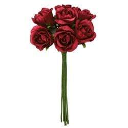 AussieSuperStore Art & Craft Essentials Red Foam Rose with 7 Head (in 8 colors) Foam Rose with 7 Head | Artificial Craft Flower Party Decoration 9323823162320 RBF11RD