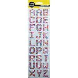 AussieSuperStore Art & Craft Essentials Rhinestones Alphabet Multicolour Rhinestones Stickers Alphabet | Craft Party Embellishment Decoration 9331468049845 VCR210