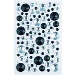 AussieSuperStore Art & Craft Essentials Rhinestones Bubble Black & Crystal Rhinestones Stickers Bubble Black & Crystal | Craft Embellishment Decor 9331468046431 VCR113