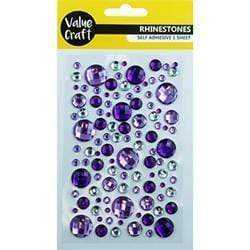 AussieSuperStore Art & Craft Essentials Rhinestones Bubble Purple & Silver Rhinestones Sticker Bubble Purple & Silver | Craft Embellishment Decor 9331468049807 VCR206