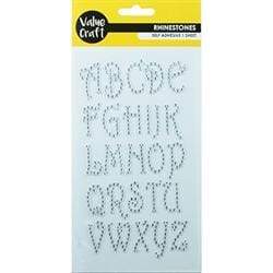 AussieSuperStore Art & Craft Essentials Rhinestones Curly Alphabet Rhinestone Sticker Curly Alphabet | Craft Party Embellishment Decoration 9331468048732 VCRST029
