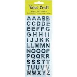 AussieSuperStore Art & Craft Essentials Rhinestones Glitter Alphabet (in 3 colours) Rhinestones Stickers Glitter Alphabet | Craft Embellishment Decoration