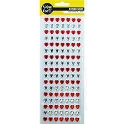 AussieSuperStore Art & Craft Essentials Rhinestones Hearts Rhinestones Stickers Hearts | Craft Party Embellishment Decoration 9331468049906 VCR216