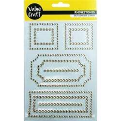 AussieSuperStore Art & Craft Essentials Rhinestones Outline Rhinestones Stickers Outline | Craft Party Embellishment Decoration 9331468049869 VCR212