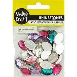 AussieSuperStore Art & Craft Essentials Rhinestones Oval 13x18mm Rhinestones Oval 13x18mm | Craft Party Scrapbooking Embellishment Decoration 9331468055792 VJY710