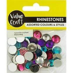 AussieSuperStore Art & Craft Essentials Rhinestones Round 12mm Rhinestones Round 12mm | Craft Party Scrapbooking Embellishment Decoration 9331468055754 VJY706