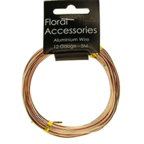 AussieSuperStore Art & Craft Essentials Rose Gold Aluminium Floral Wire 12 Gauge (in 4 colours) Aluminium Floral Wire 12 Gauge (in 4 colours) | Floral Craft Accessories 9323823206024 FLA1906