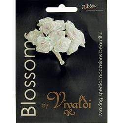 AussieSuperStore Art & Craft Essentials Rose Mini White AB Rose Mini White AB | Artificial Flower Party Decoration 9323823204662 FL19013