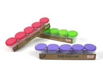 AussieSuperStore Art & Craft Essentials Round Craft Container (in 3 colours) Round Craft Container | Plastic Storage Container or Box