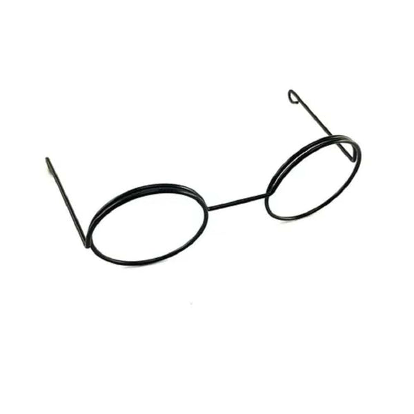 AussieSuperStore Art & Craft Essentials Round Doll Eye Glasses 8.5cm Round Doll Eye Glasses 8.5cm | Doll Making Accessories EG642BK
