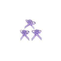 AussieSuperStore Art & Craft Essentials Satin Grub Rose with Bow (in 9 colours) Satin Grub Rose with Bow | Artificial Flower Party Decoration