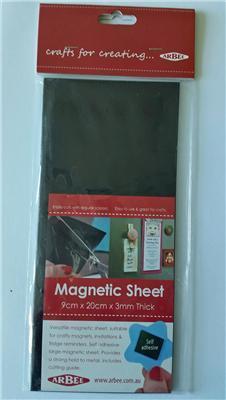 AussieSuperStore Art & Craft Essentials Self Adhesive Magnetic Sheet 90 x 200 mm Self Adhesive Magnetic Sheet | Craft Magnets | Flexible Magnetic Shape MG9SRECT