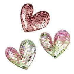 AussieSuperStore Art & Craft Essentials Sequined Hearts Puffy Shapes Sequined Hearts Puffy Shapes | Craft Party Scrapbooking Embellishment Decoration 9331468055105 VJY663