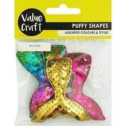 AussieSuperStore Art & Craft Essentials Sequined Puffy Shapes (in 2 Varieties) Sequined Puffy Shapes (in 2 Varieties) | Craft Party Scrapbooking Embellishment Decoration