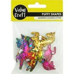 AussieSuperStore Art & Craft Essentials Sequined Puffy Shapes (in 2 Varieties) Sequined Puffy Shapes (in 2 Varieties) | Craft Party Scrapbooking Embellishment Decoration