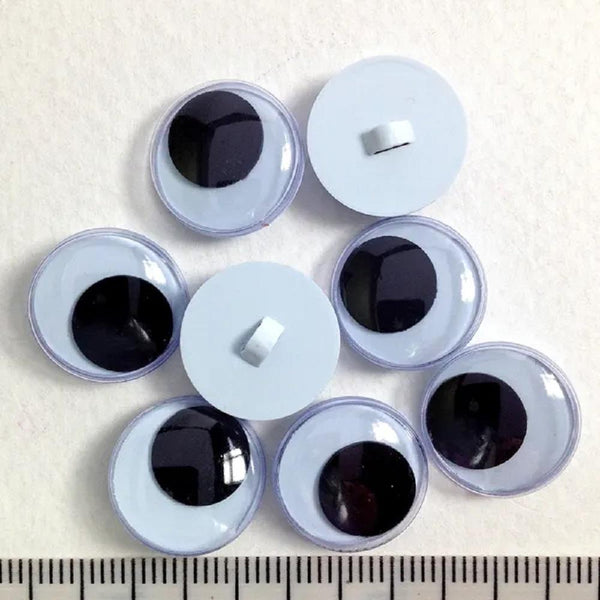 AussieSuperStore Art & Craft Essentials Sew On Joggle Eyes 15mm Sew On Joggle Eyes 15mm | Googly or Wiggle Eye | Doll Making Accessories E9JSE15