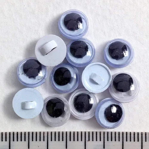 AussieSuperStore Art & Craft Essentials Sew On Joggle Eyes 8mm Sew On Joggle Eyes 8mm | Googly or Wiggle Eye | Doll Making Accessories E9JSE8
