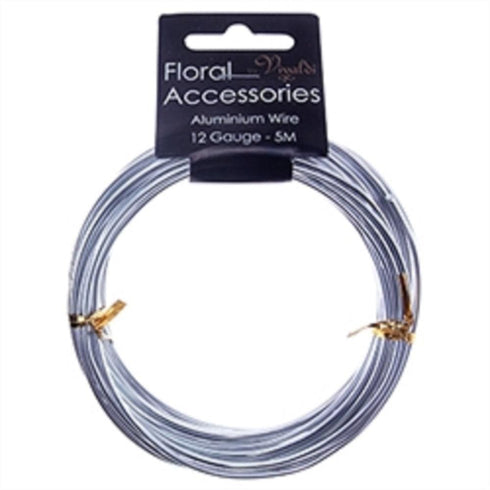AussieSuperStore Art & Craft Essentials Silver Aluminium Floral Wire 12 Gauge (in 4 colours) Aluminium Floral Wire 12 Gauge (in 4 colours) | Floral Craft Accessories 9323823196226 FLA17005