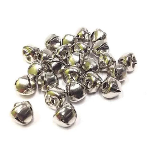 AussieSuperStore Art & Craft Essentials Silver Folley Bells 10mm - 100pcs (in 2 colour) Folley Bells 10mm - 100pcs (in 2 colour) | Jingle Bells for Crafting | Craft Bells | Craft Sleigh Bells FB910LSI