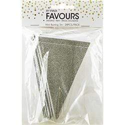 AussieSuperStore Art & Craft Essentials Silver Mini Bunting Decorative Banner (in 2 colour) Mini Bunting Decorative Banner | Hessian Bunting | Jute Bunting | Party Bunting | Craft Bunting 9323823194710 FAV17076
