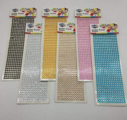 AussieSuperStore Art & Craft Essentials Single Colour Crystal Rhinestones Sticker (in 6 colours) Single Colour Crystal Rhinestones Sticker | Scrapbooking Stickers embellishment