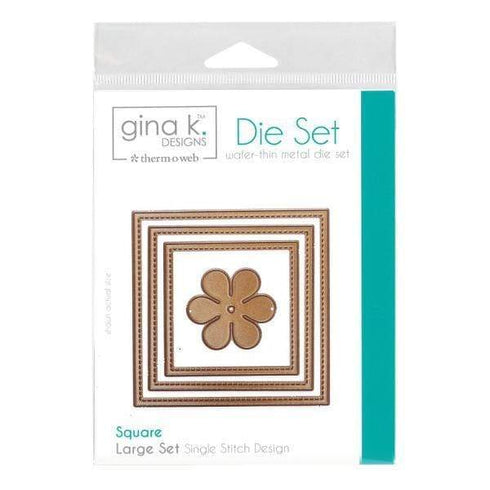 AussieSuperStore Art & Craft Essentials Square Large Set Gina K Designs 3 Nested Die Set (in 8 styles) Gina K Designs 3 Nested Die Set | Craft Machine Die Set 011575