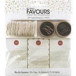 AussieSuperStore Art & Craft Essentials Stamp & Gift Tag Kit Stamp & Gift Tag Kit | Stamp Activity Kit | Mini Gift Bag Tags| Tag Kits 9323823194833 FAV17088