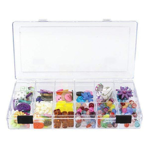 AussieSuperStore Art & Craft Essentials Storage Box Divided Organiser Storage Box Divided Organiser | Plastic Storage Container or Box 170050