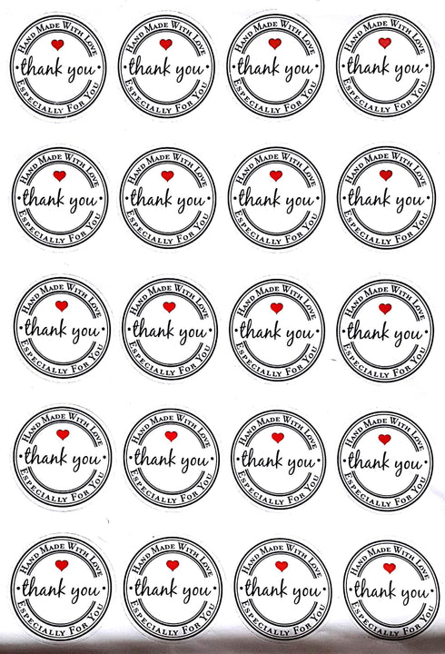 AussieSuperStore Art & Craft Essentials Thank you Especially for you White Printed Sticker (in 4 types) White Printed Sticker (in 4 types) | Scrapbooking Embellishment DUR3129