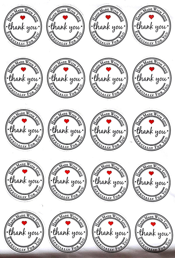 AussieSuperStore Art & Craft Essentials Thank you Especially for you White Printed Sticker (in 4 types) White Printed Sticker (in 4 types) | Scrapbooking Embellishment DUR3129