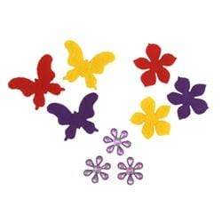 AussieSuperStore Art & Craft Essentials Triple Pack Felt Butterflies & Flowers Triple Pack Felt Butterflies & Flowers | Craft Party Embellishment Decoration 9331468035879 VCTP005