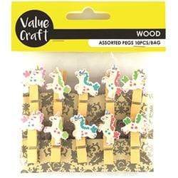 AussieSuperStore Art & Craft Essentials Unicorn Wh-Pk-Bl Craft Wood Pegs (in 4 varieties) Craft Wood Pegs (in 4 varieties) | Craft Tiny Pegs | Craft Wooden Items | Mini Wooden Pegs 9331468058878 VCWD34