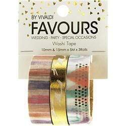 AussieSuperStore Art & Craft Essentials Washi Tape 3 Rolls of 10mm & 15mm x 5m Washi Tape 3 Rolls of 10mm & 15mm x 5m | Craft & Washi Tapes | Adhesive Tapes 9323823194208 FAV17025