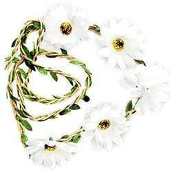 AussieSuperStore Art & Craft Essentials White Daisy-Leaf Twine Garland 95 cm (in 3 colours) Twine Garland 95 cm (in 3 colours) | Artificial Flower Party Decoration 9331468054979 VJY650